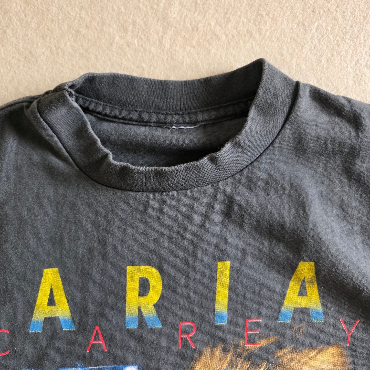 Mariah Carey Boyz II Men One Sweet Day Double-sided Tshirt L Faded Black