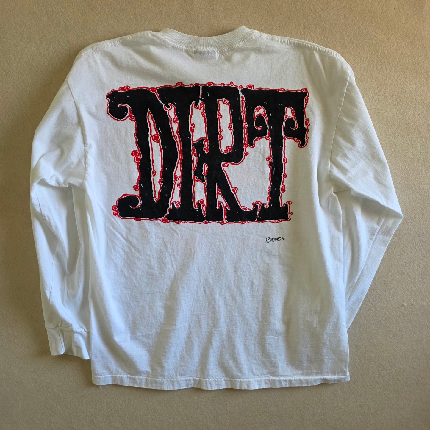Alice In Chains Dirt 4-sided Print Long Sleeve Tshirt White Large