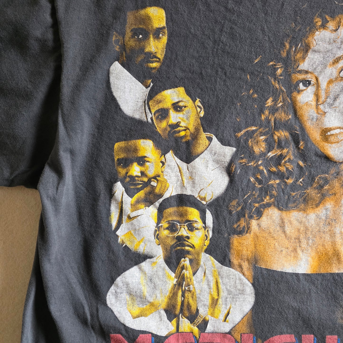 Mariah Carey Boyz II Men One Sweet Day Double-sided Tshirt XL Faded Black