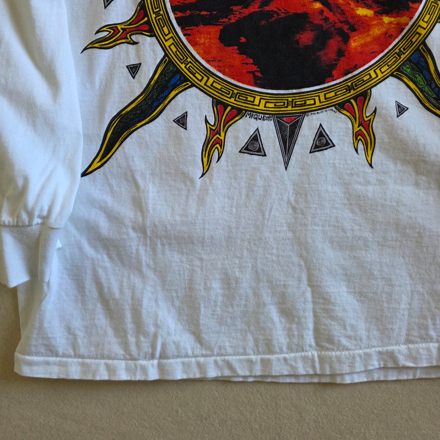 Alice In Chains Dirt 4-sided Print Long Sleeve Tshirt White Large