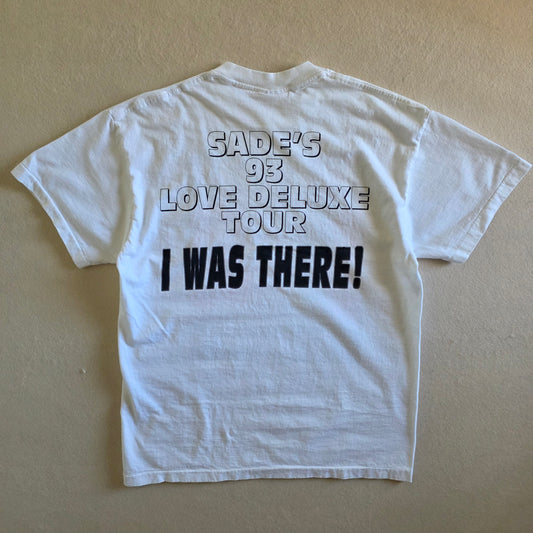 Sade Love Deluxe Tour Graphic Tee Tshirt Large Washed White