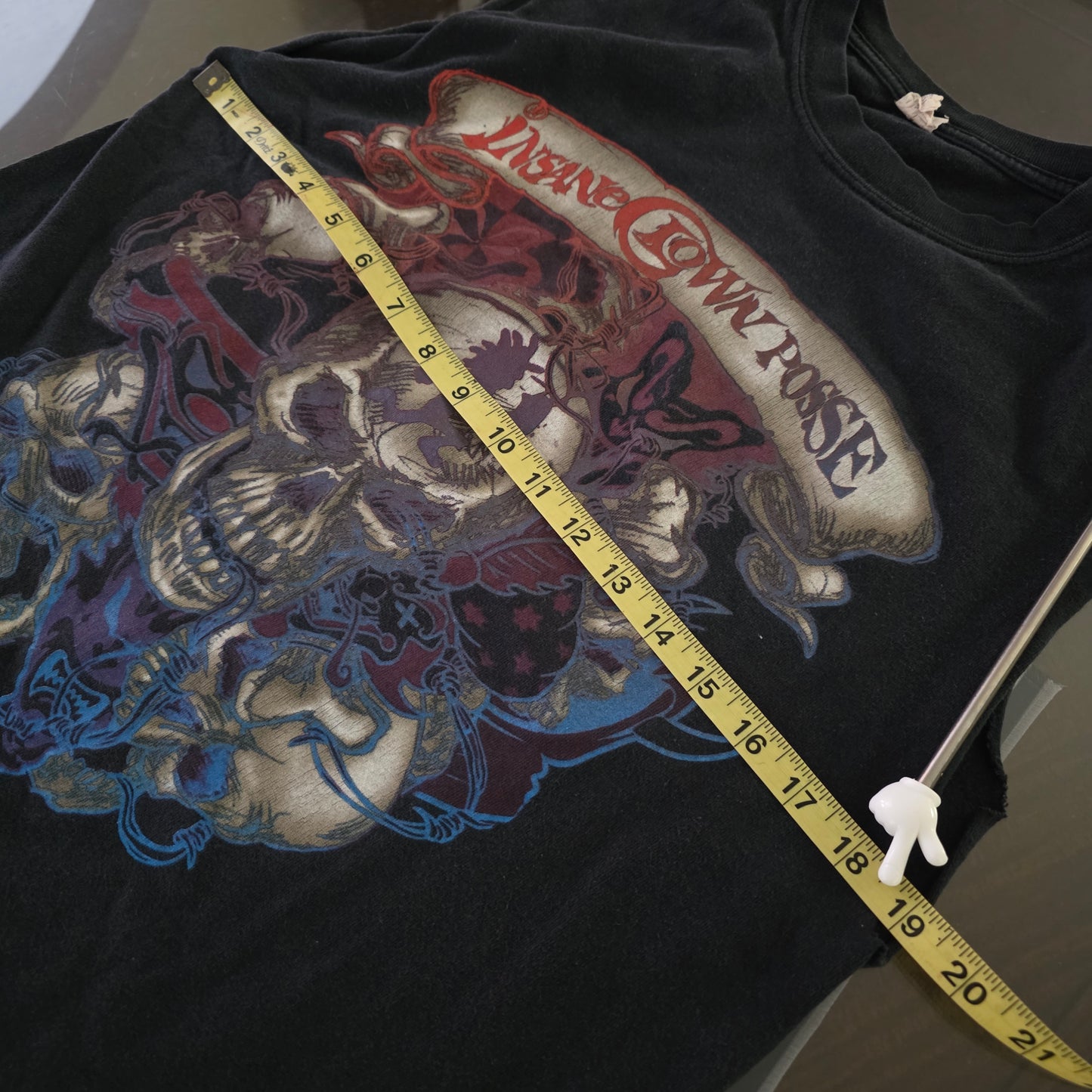 Insane Clown Posse ICP Anvil Tee Tshirt Medium Faded Black Cut Off