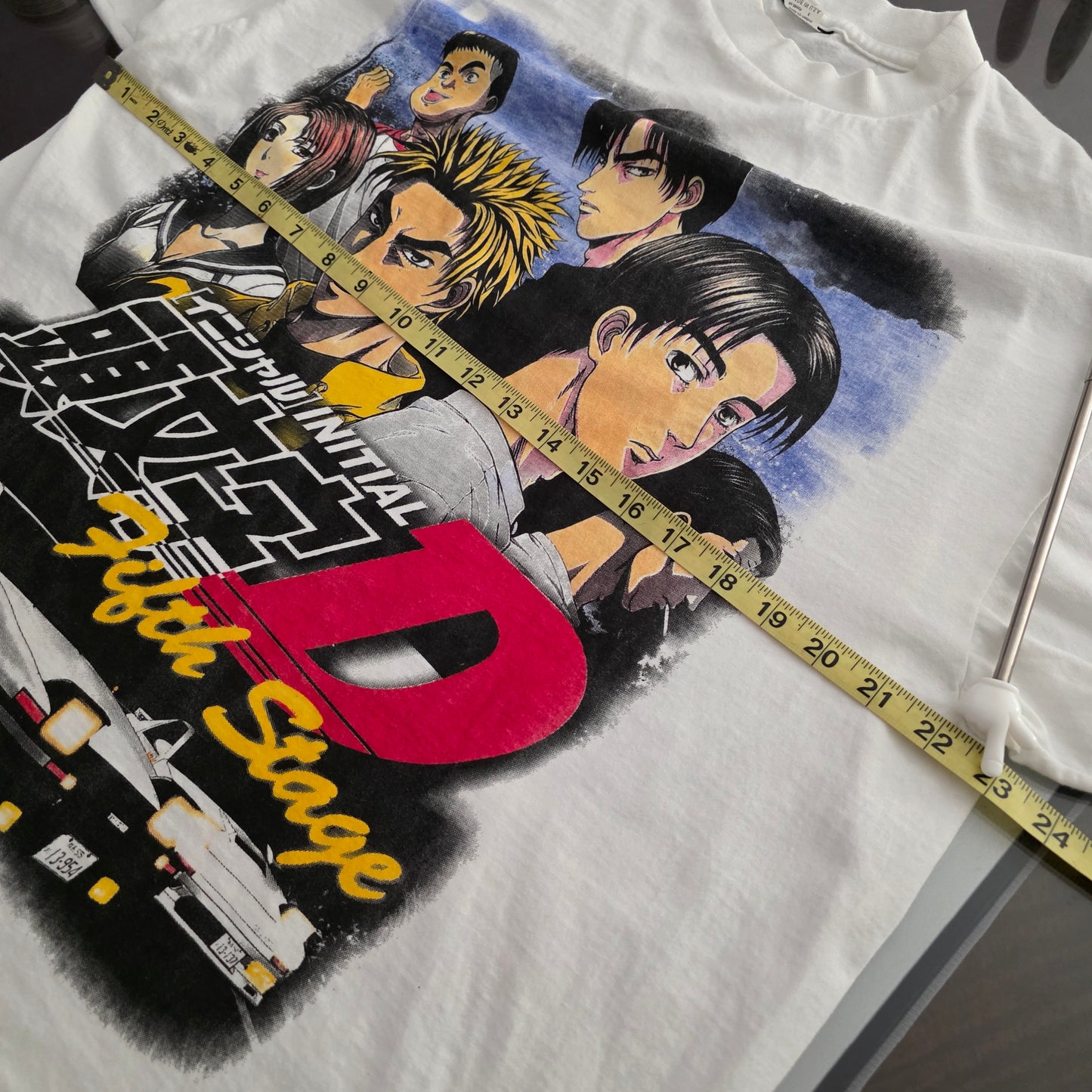 Initial D Double-sided Anime Racing Tshirt XL White