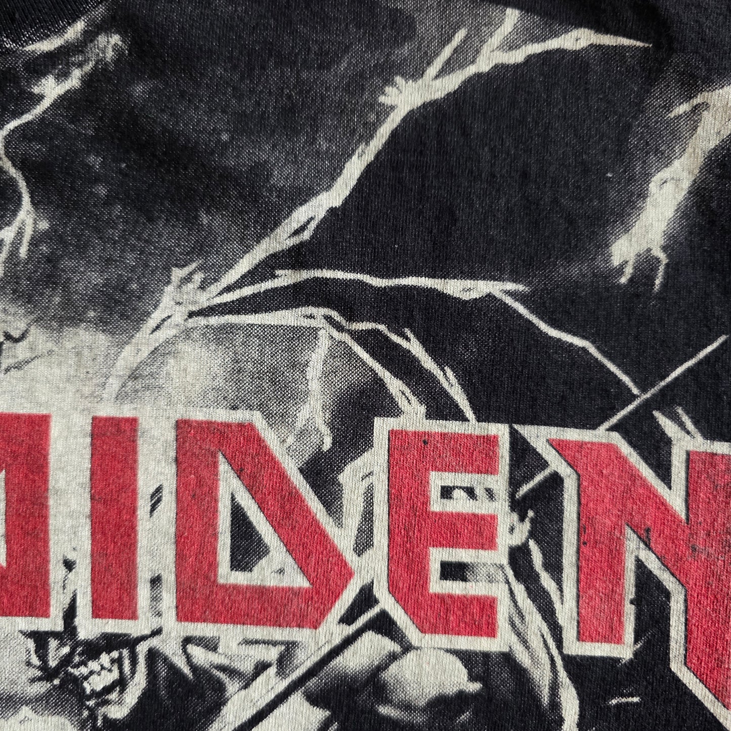 Iron Maiden Overprint All Over Print Graphic Tee Tshirt L