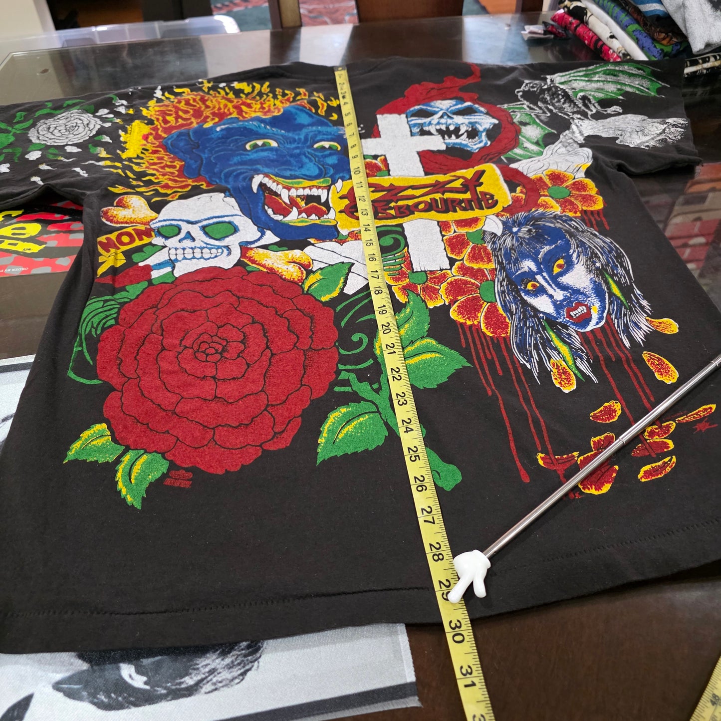 Ozzy Osbourne Overprint All Over Print Graphic Tshirt XL