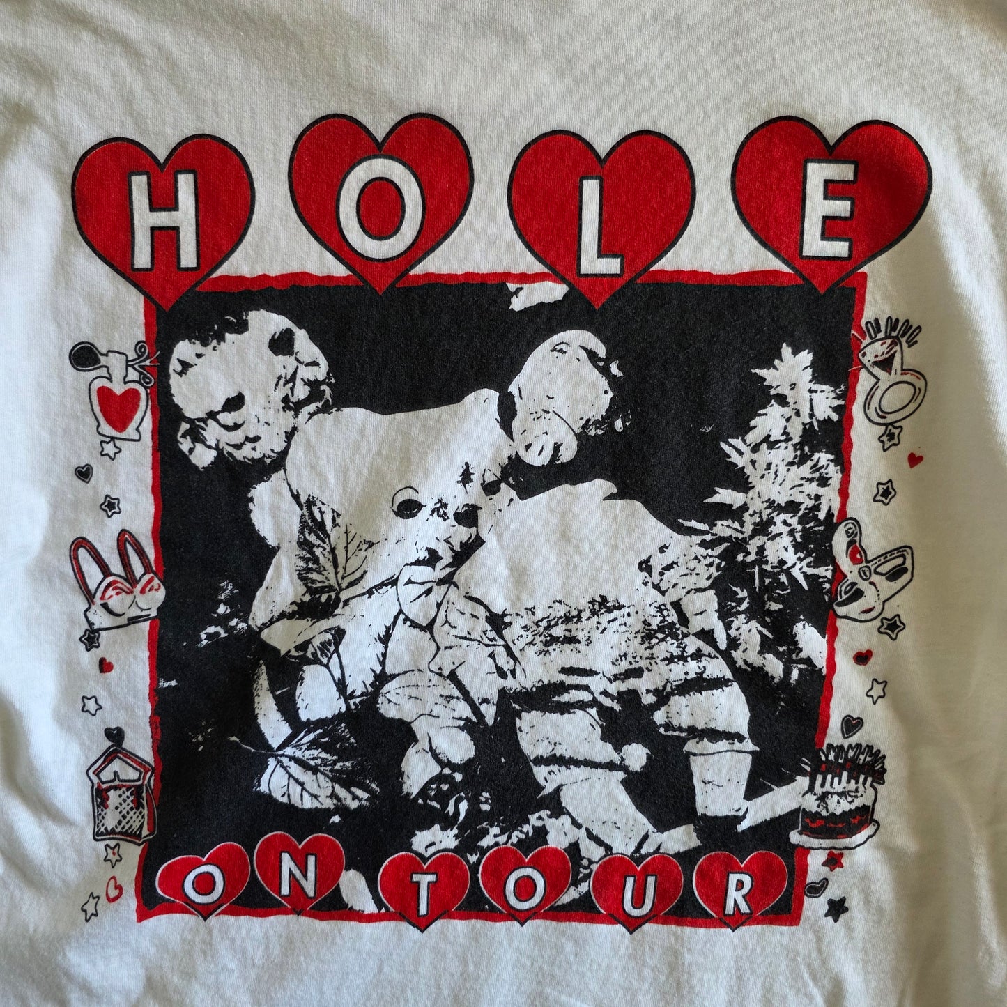 Hole Courtney Love Tour Tshirt Large White