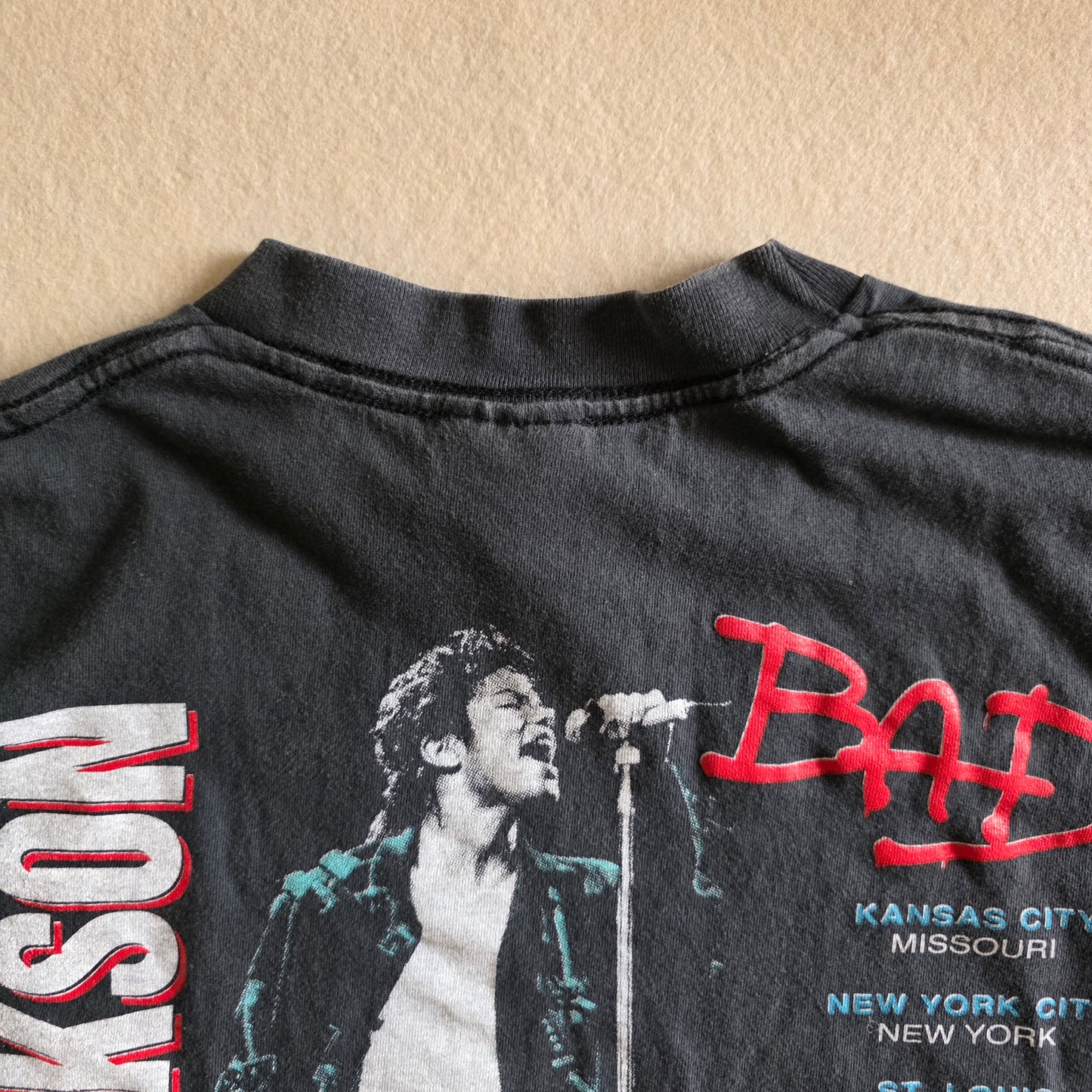 Michael Jackson Bad 88 Tour Double-sided Print Tee Tshirt Large