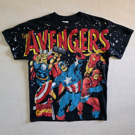 Classic Marvel Avengers Overprint All Over Print TShirt Tee Large