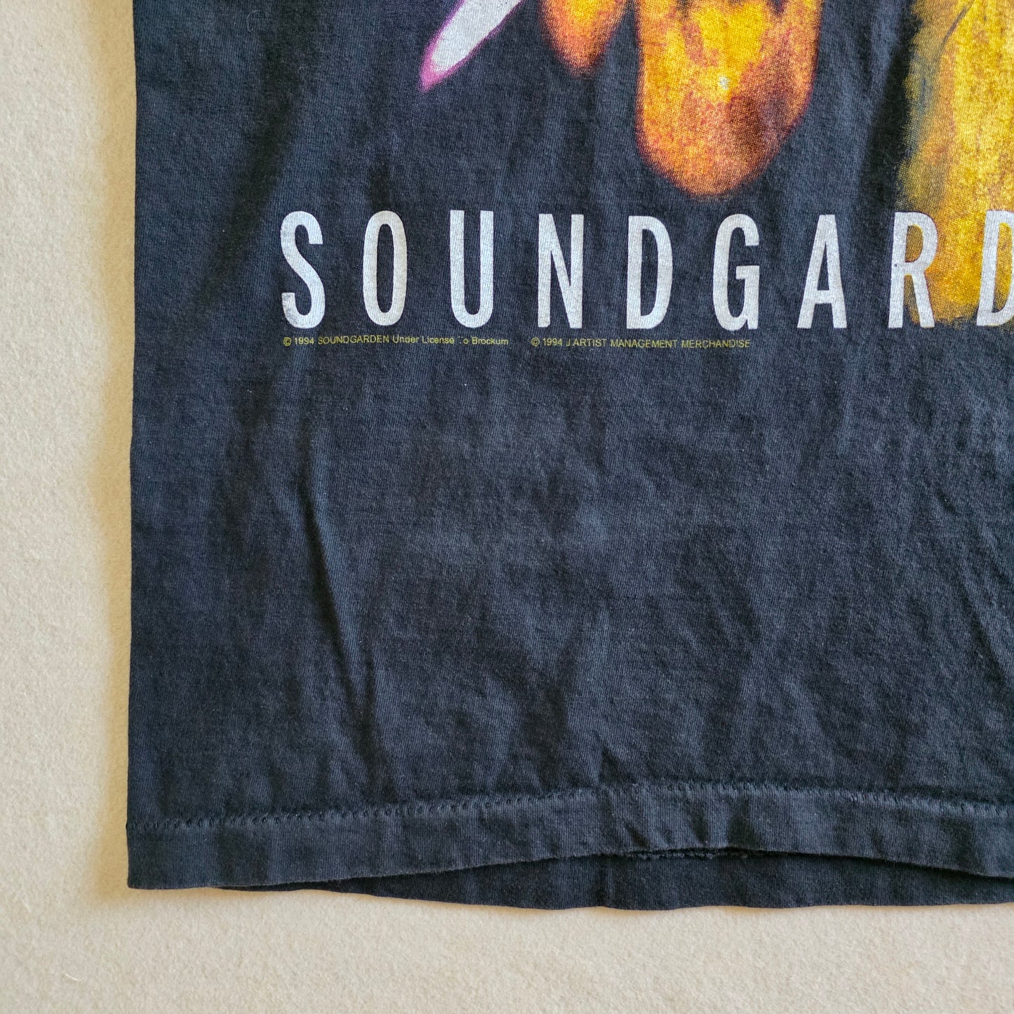 Soundgarden Nine Inch Nails Canadian Tour Print Tshirt Faded Black XL