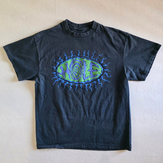 Hole Vintage-Style Double-sided Faded Tour Tee XL Washed Black