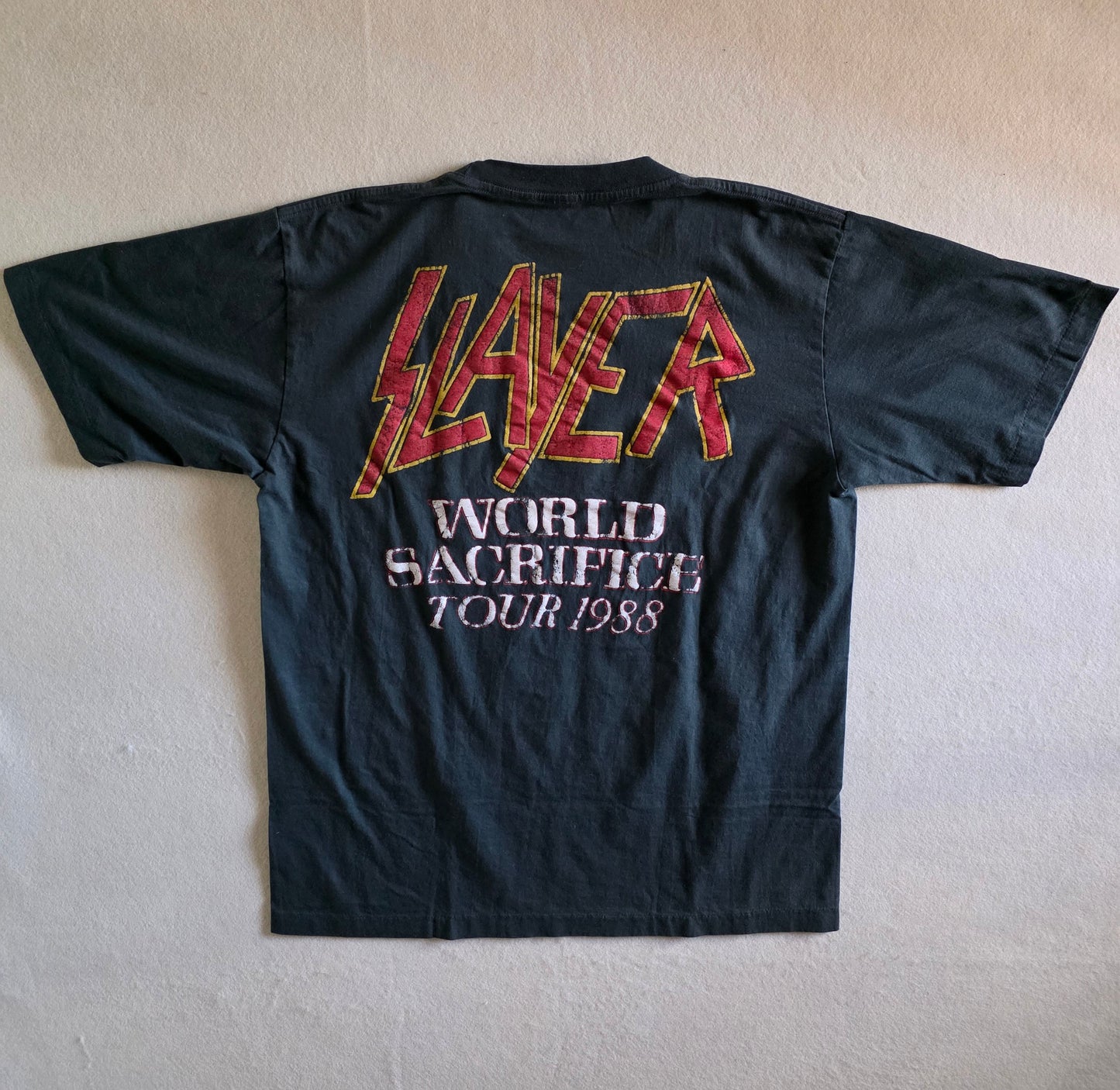 Slayer Root Of All Evil Retro Graphic Double-sided Tee L