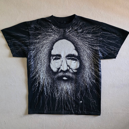 The Grateful Dead Jerry Garcia Overprint All Over Print Tee Tshirt L
