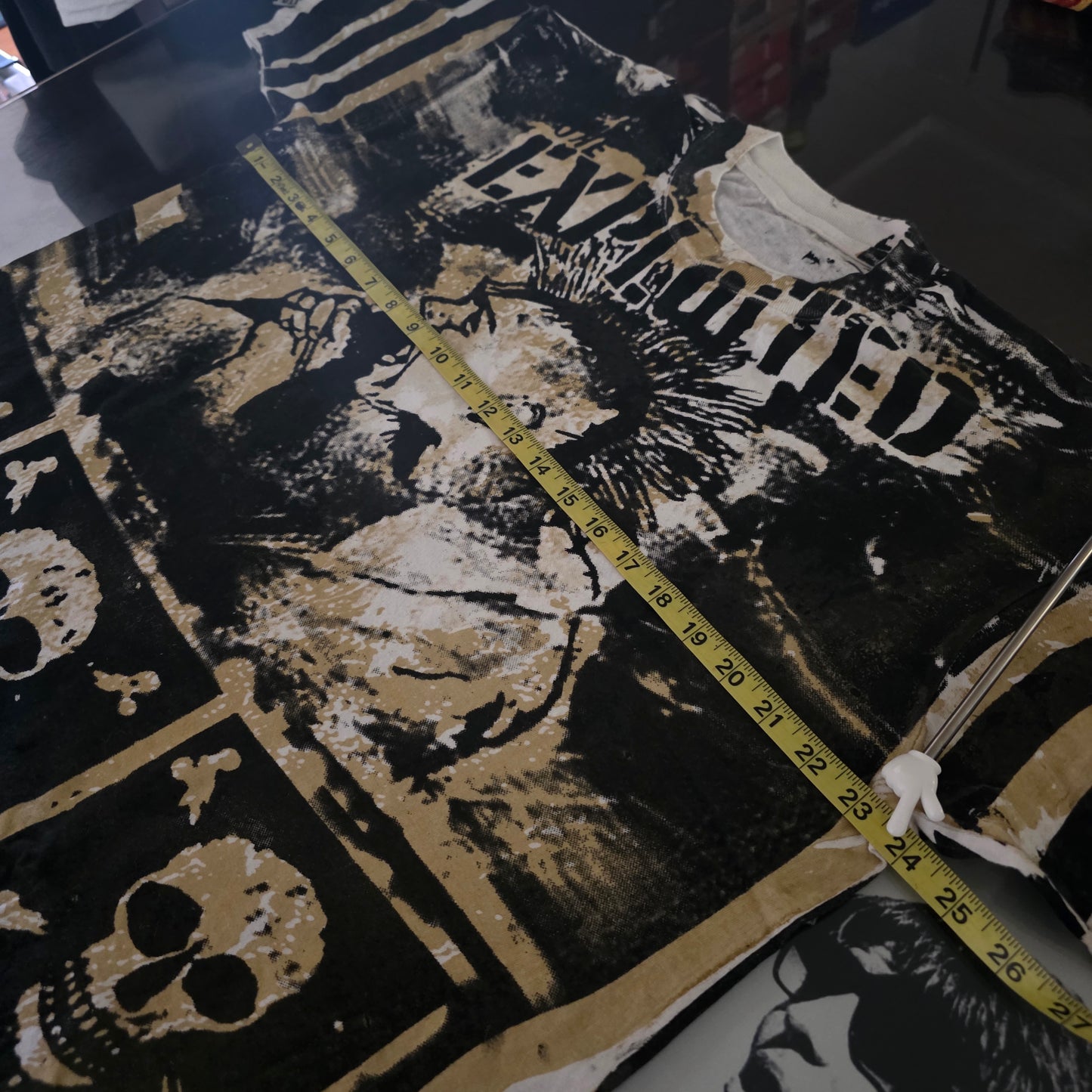 The Exploited Overprint All Over Print Tee Tshirt XL Upcycled