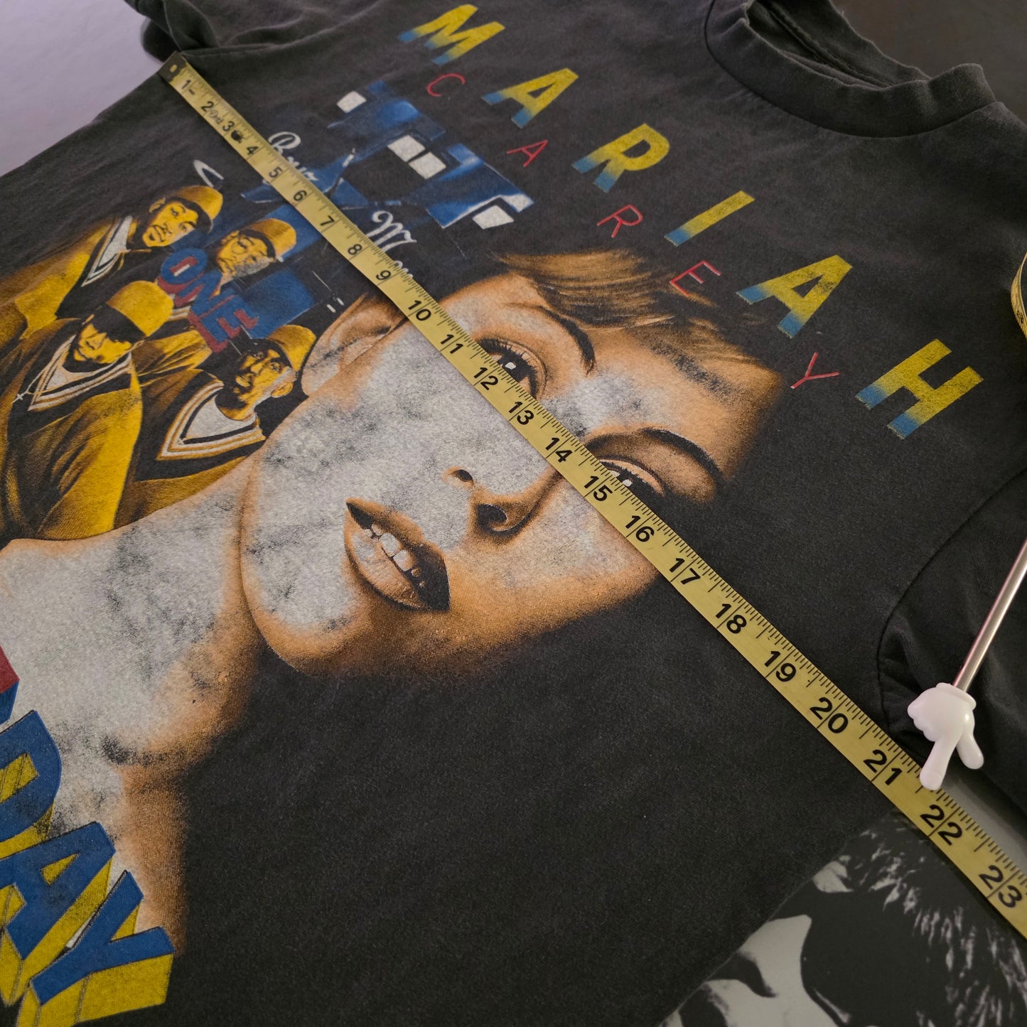 Mariah Carey Boyz II Men One Sweet Day Double-sided Tshirt L Faded Black