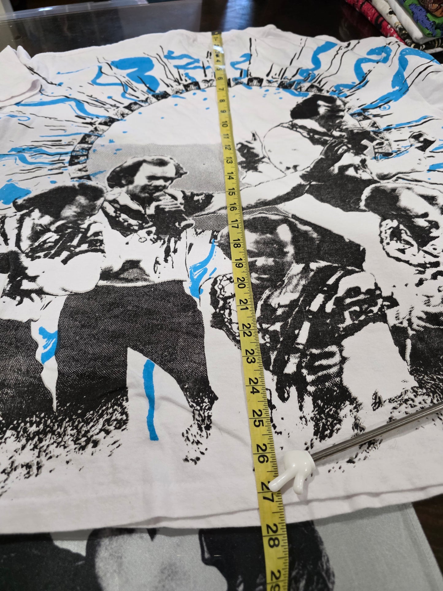 Neil Diamond In The Round 92' Overprint All Over Print Tee Tshirt XL Upcycled