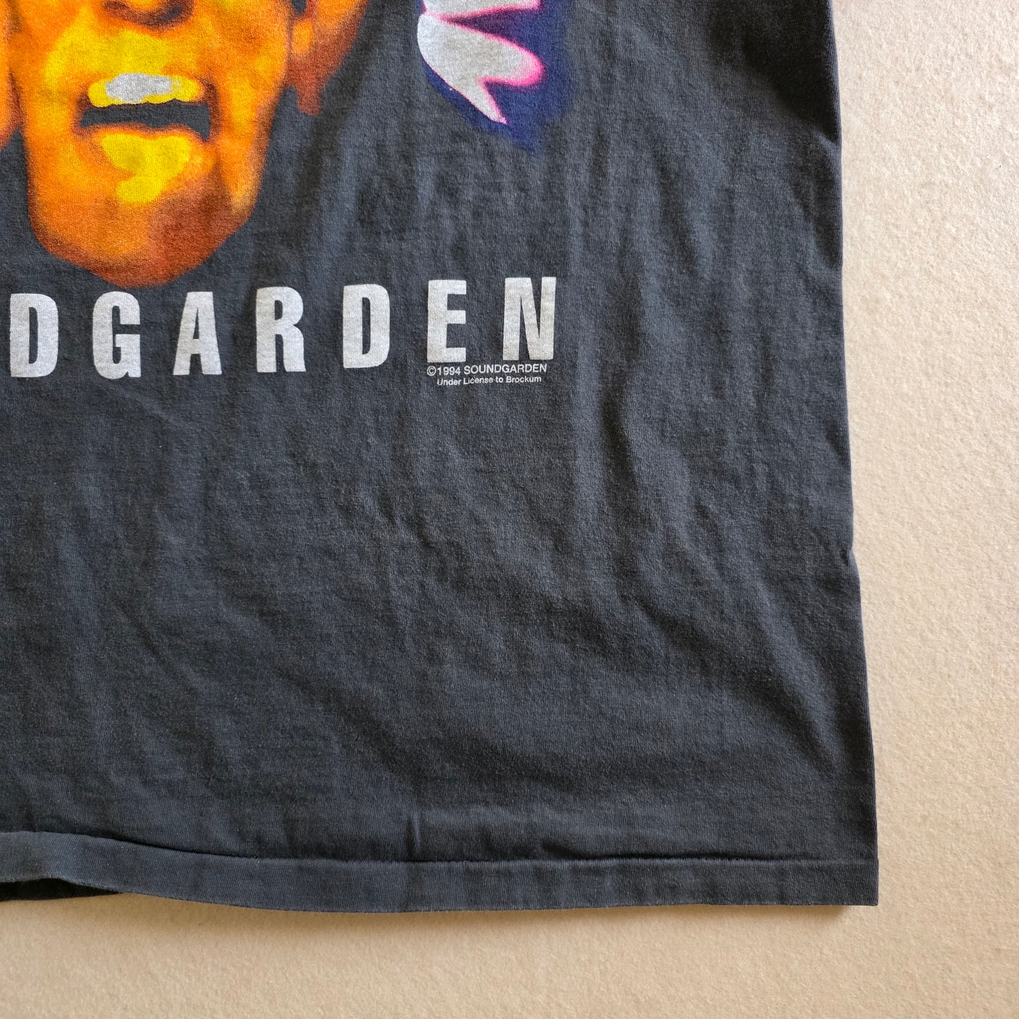 Soundgarden Black Hole Sun Double-sided Print Tshirt Faded Black XL