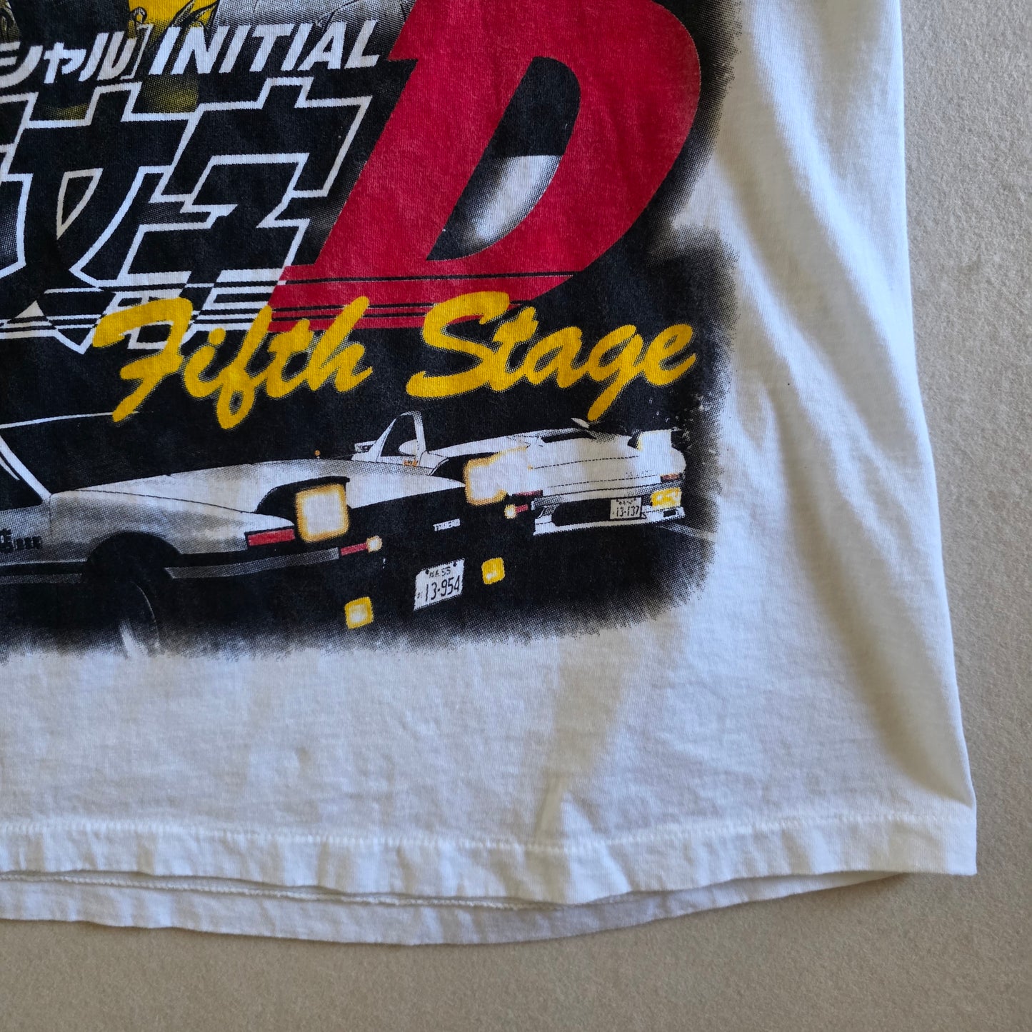 Initial D Double-sided Anime Racing Tshirt XL White
