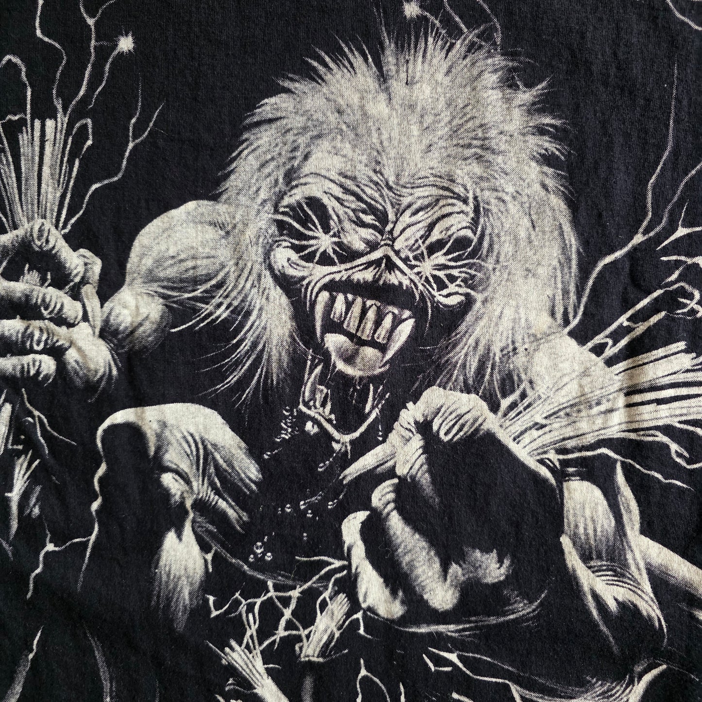 Iron Maiden Overprint All Over Print Graphic Tee Tshirt L