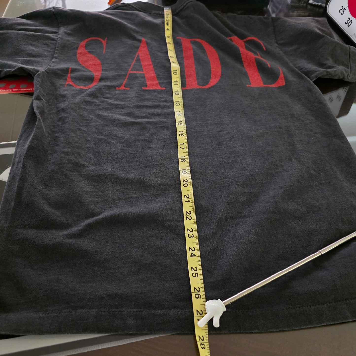 Sade Portrait Big Print Double-sided Tshirt Faded Black Large