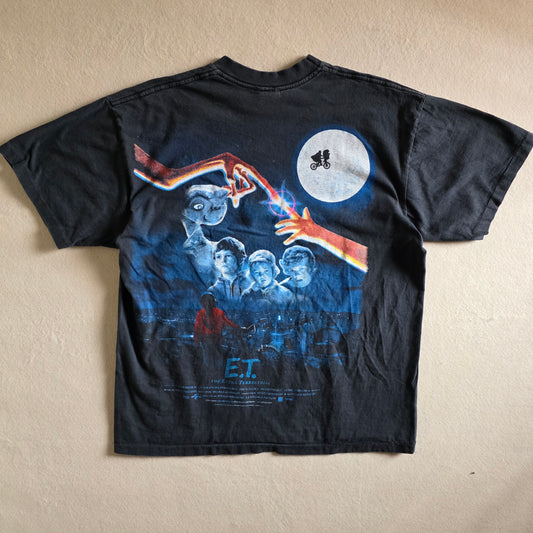 E.T. The Extra-Terrestrial Double-sided Movie Tshirt XL Faded Black