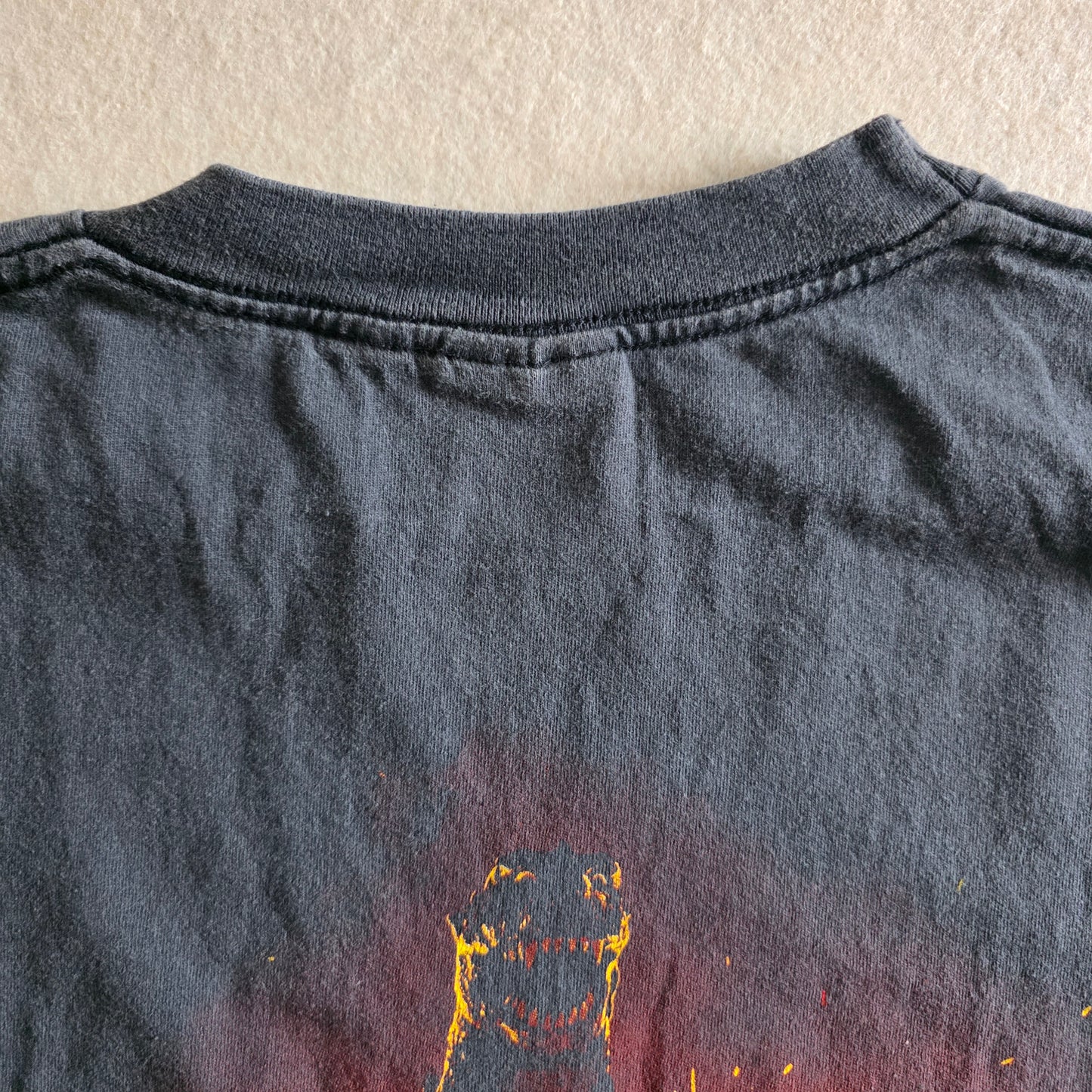 Godzilla Double-sided Print Tee Tshirt L Large Faded Black