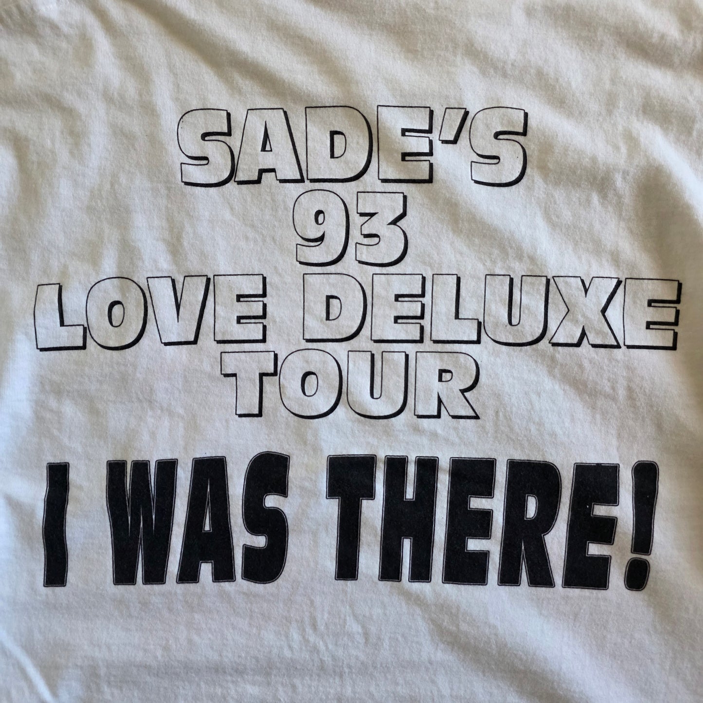 Sade Love Deluxe Tour Graphic Tee Tshirt Large Washed White