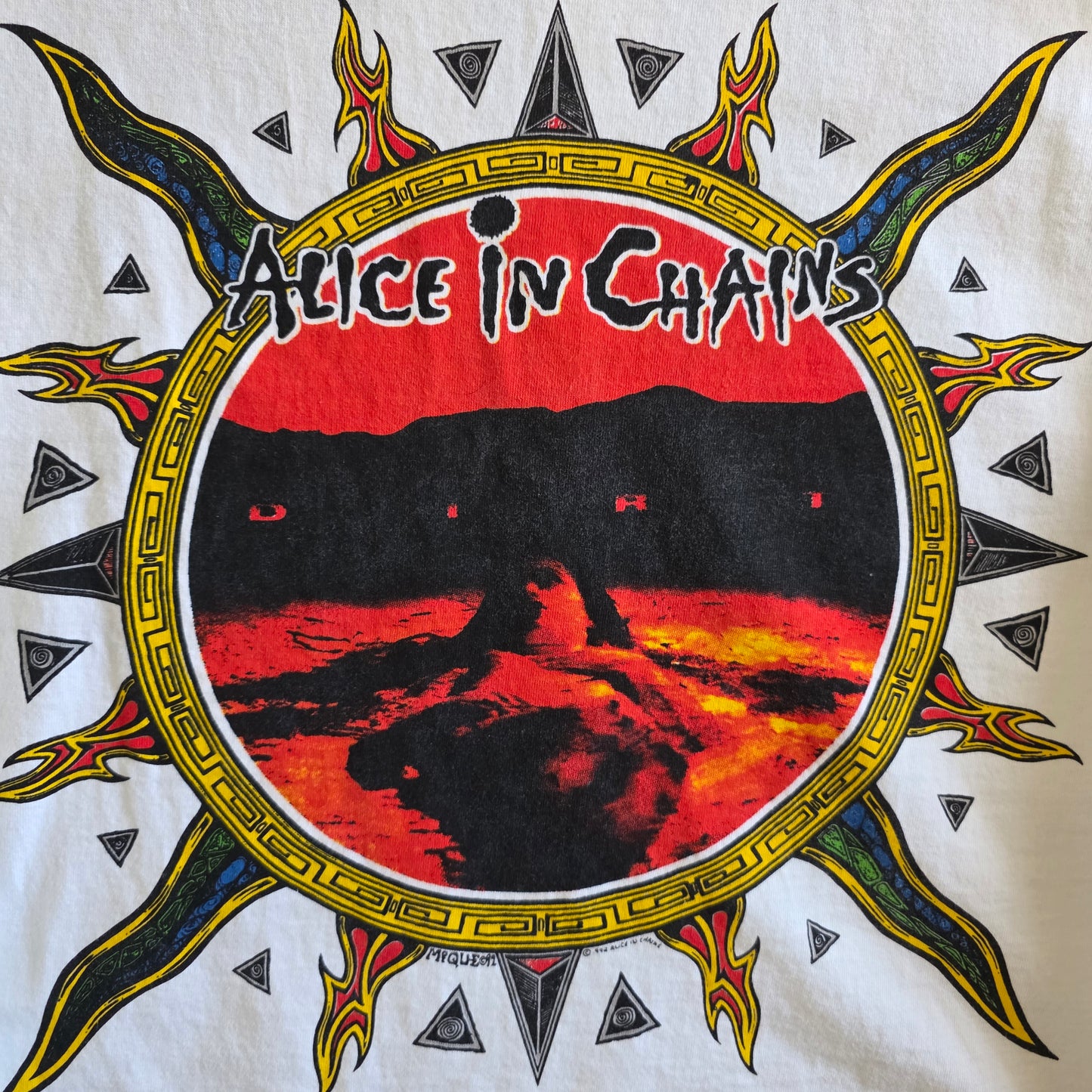 Alice In Chains Dirt 4-sided Print Long Sleeve Tshirt White Large
