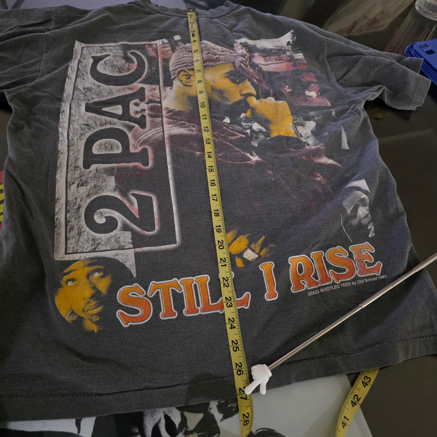 2Pac Tupac Shakur Big Print Vintage-Style Graphic Tee Tshirt XL