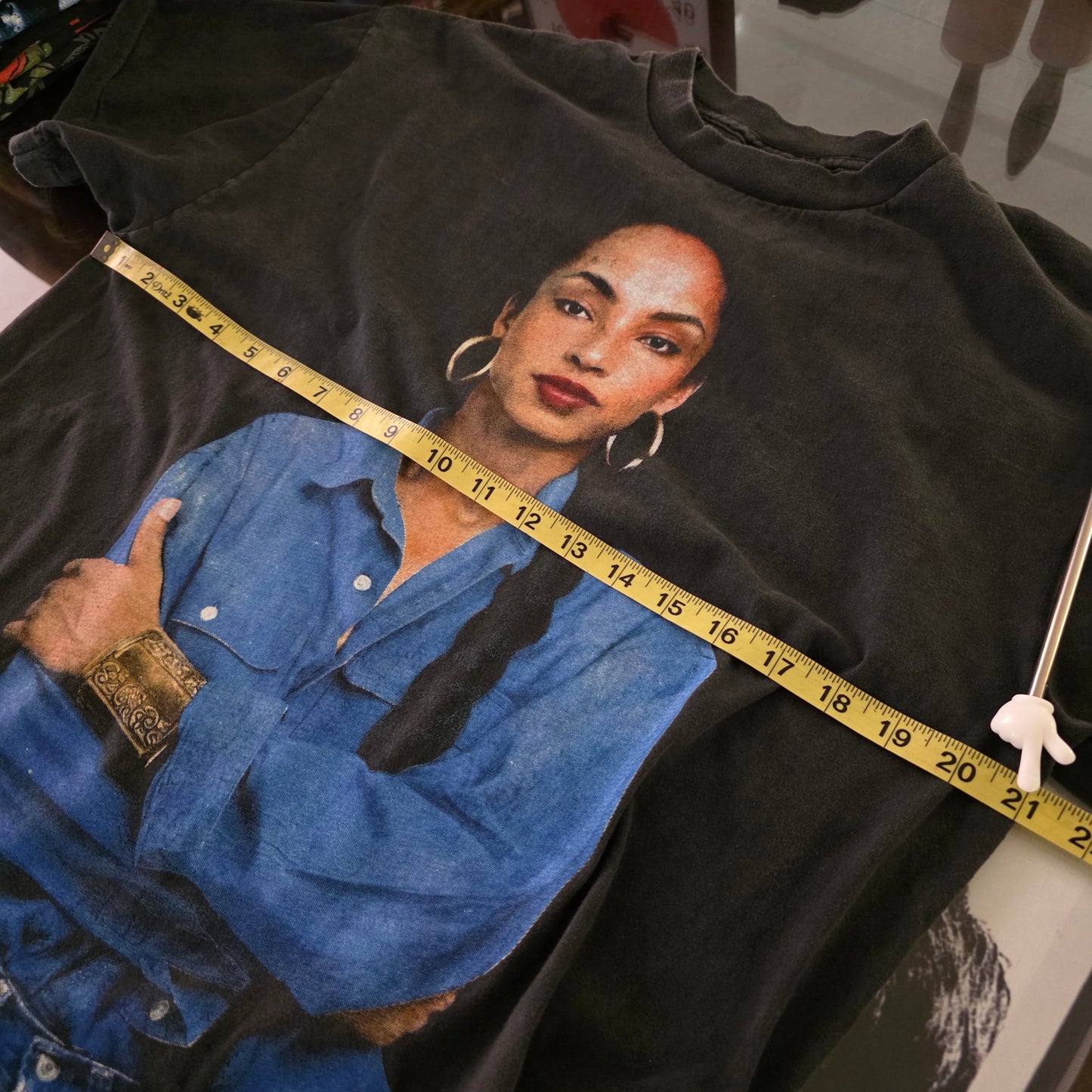 Sade Portrait Big Print Double-sided Tshirt Faded Black Large