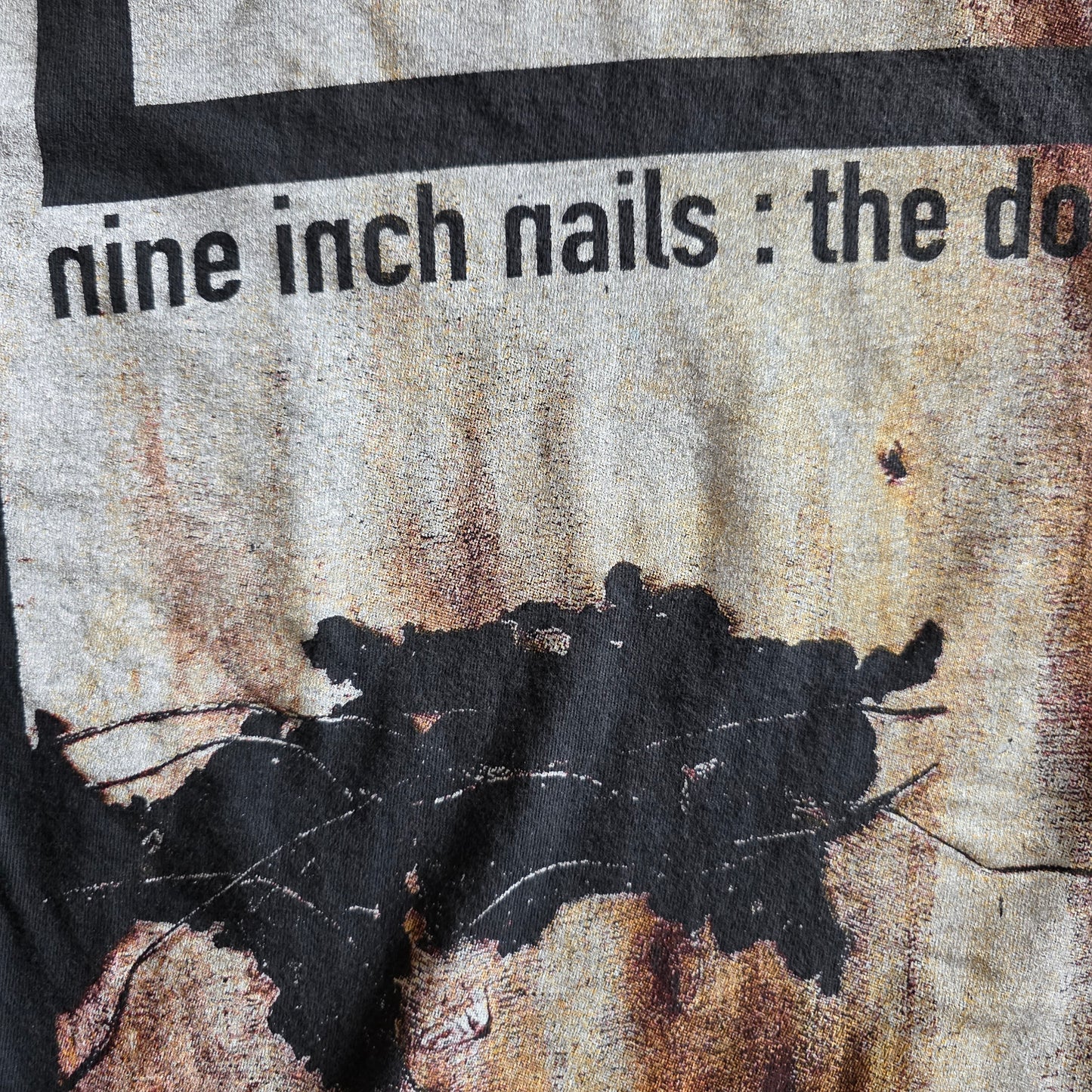 Nine Inch Nails The Downward Spiral 4-sided Print Long Sleeve Tshirt Faded Large