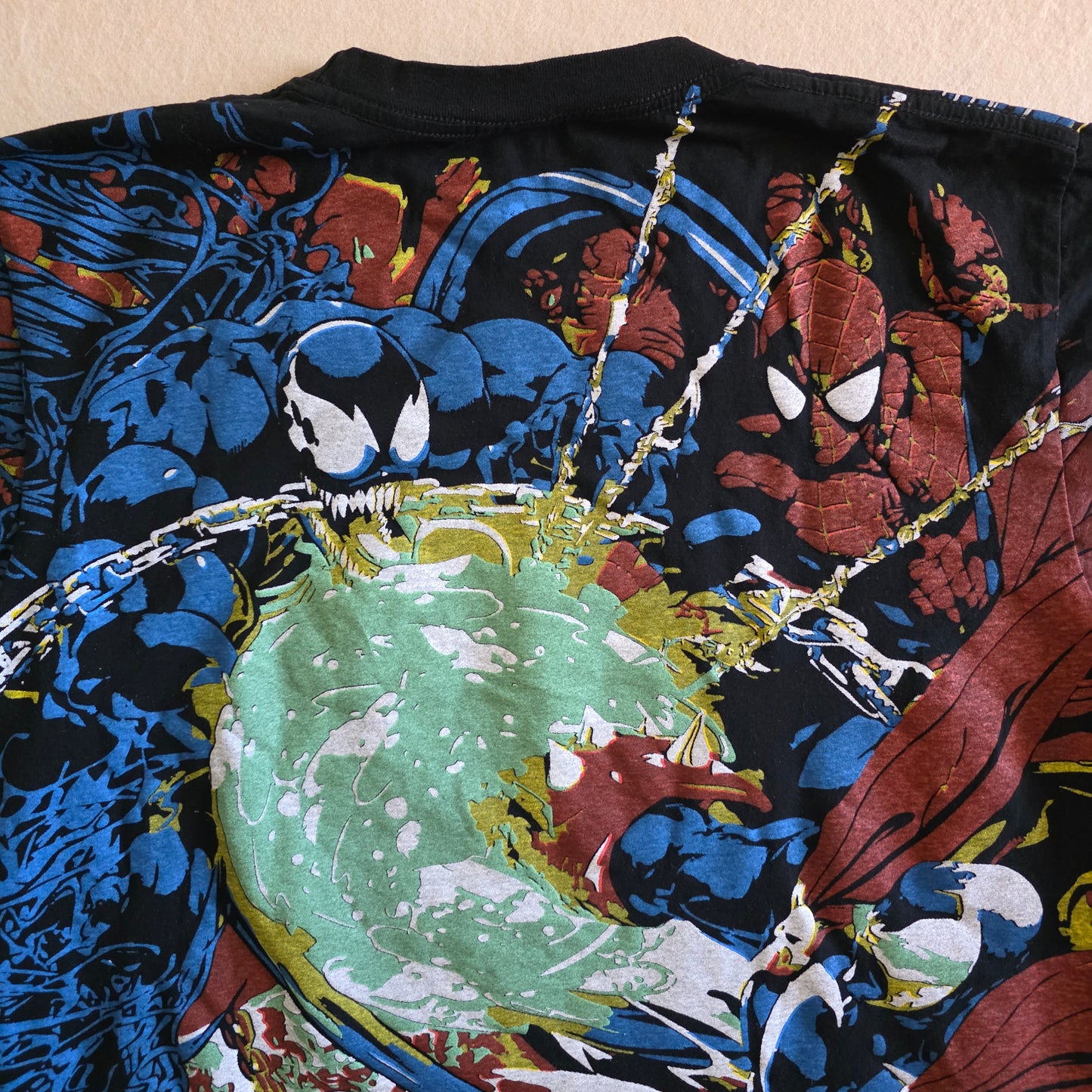Spawn Spiderman Venom Mashup Overprint AOP All Over Print Tshirt Tee Large