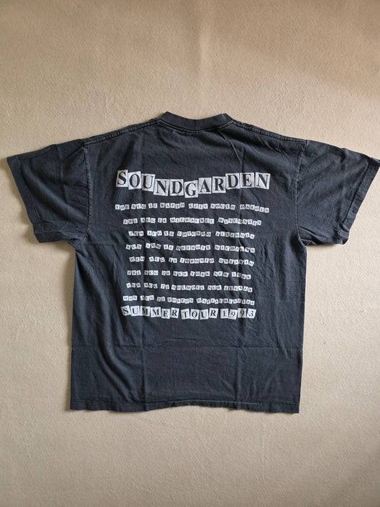 Soundgarden  Summer Tour Vintage-Style Tee Tshirt XL Faded Black
