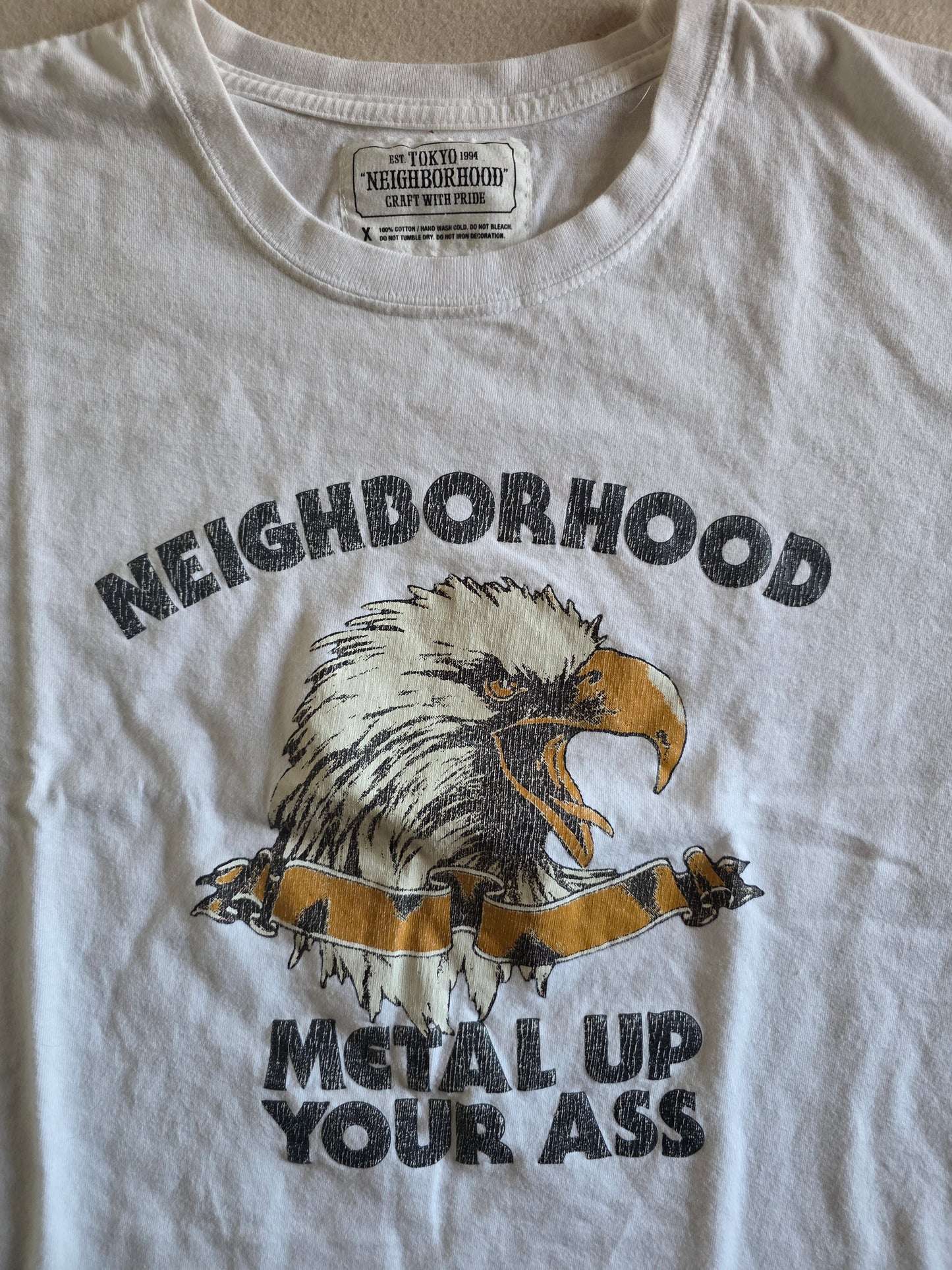 Neighborhood Japan Tokyo Metal Up Your Ass Eagle Tshirt Large