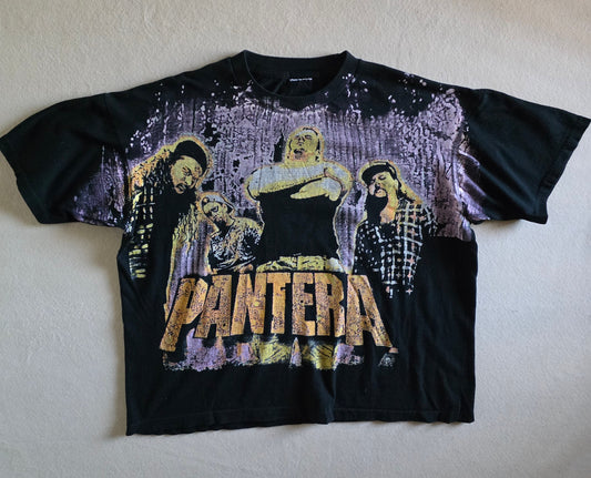 Pantera Distressed Overprint Tee Tshirt Distressed XL Boxy Fit