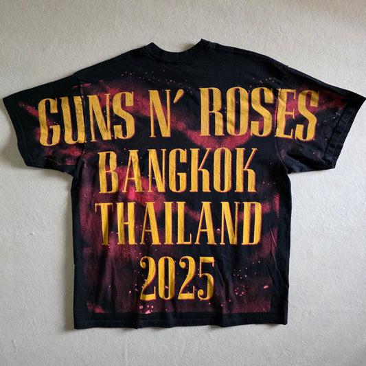Guns N Roses GNR 2025 Bangkok Thailand Overprint All Over Print Tee Tshirt XL