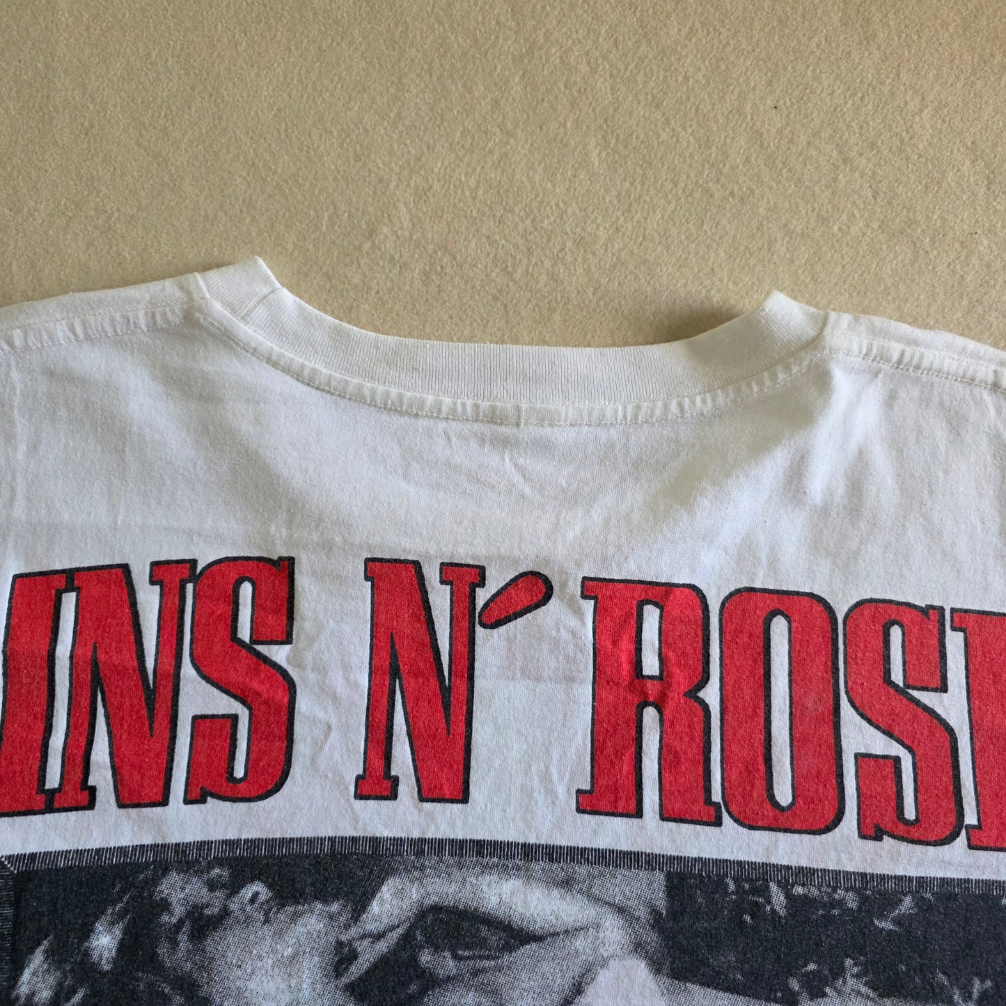 Guns N Roses GNR Newspaper Overprint All Over Print Tee Tshirt XXL