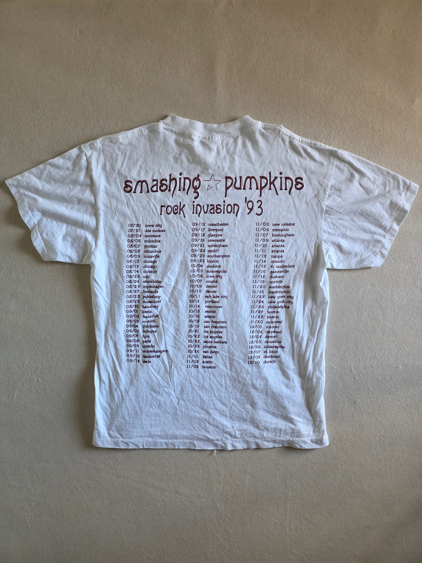 Smashing Pumpkins Big Print Siamese Dream Tee Tshirt L Large