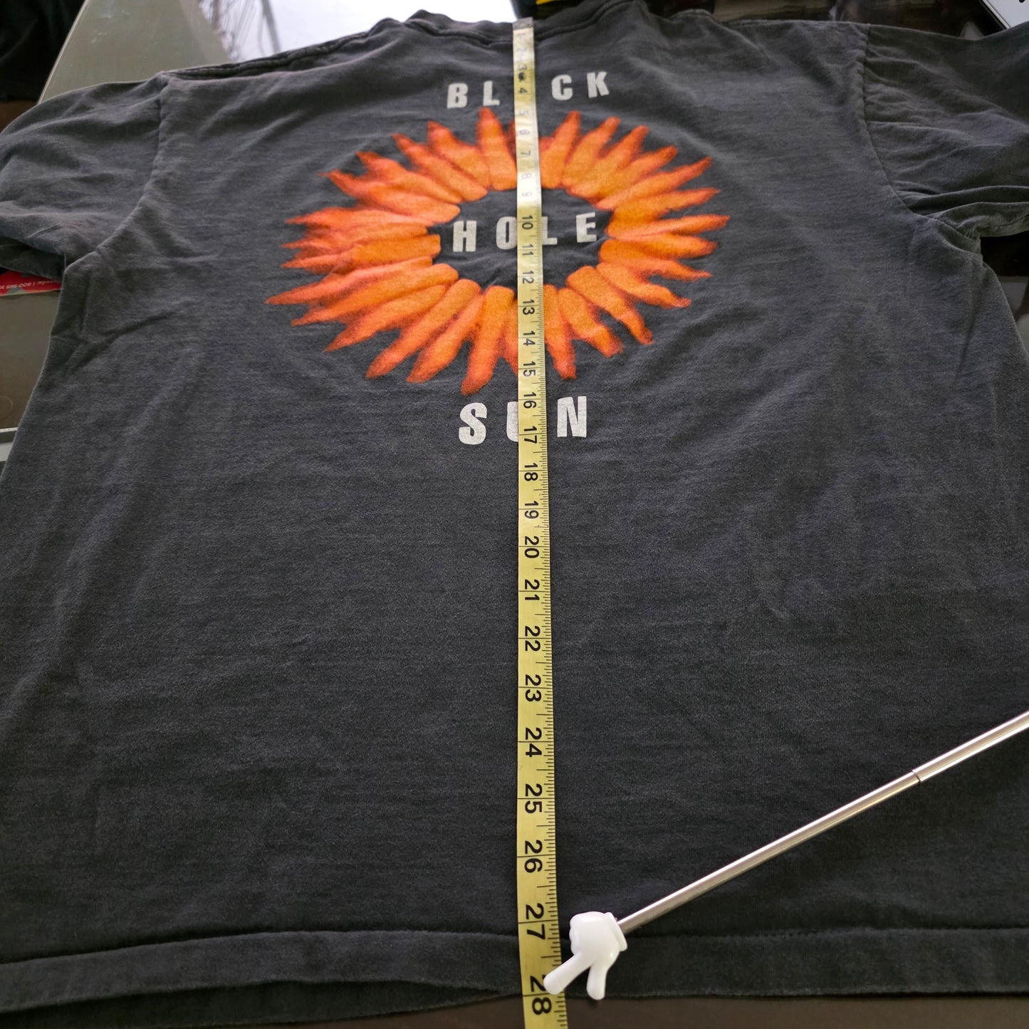 Soundgarden Black Hole Sun Double-sided Print Tshirt Faded Black XL