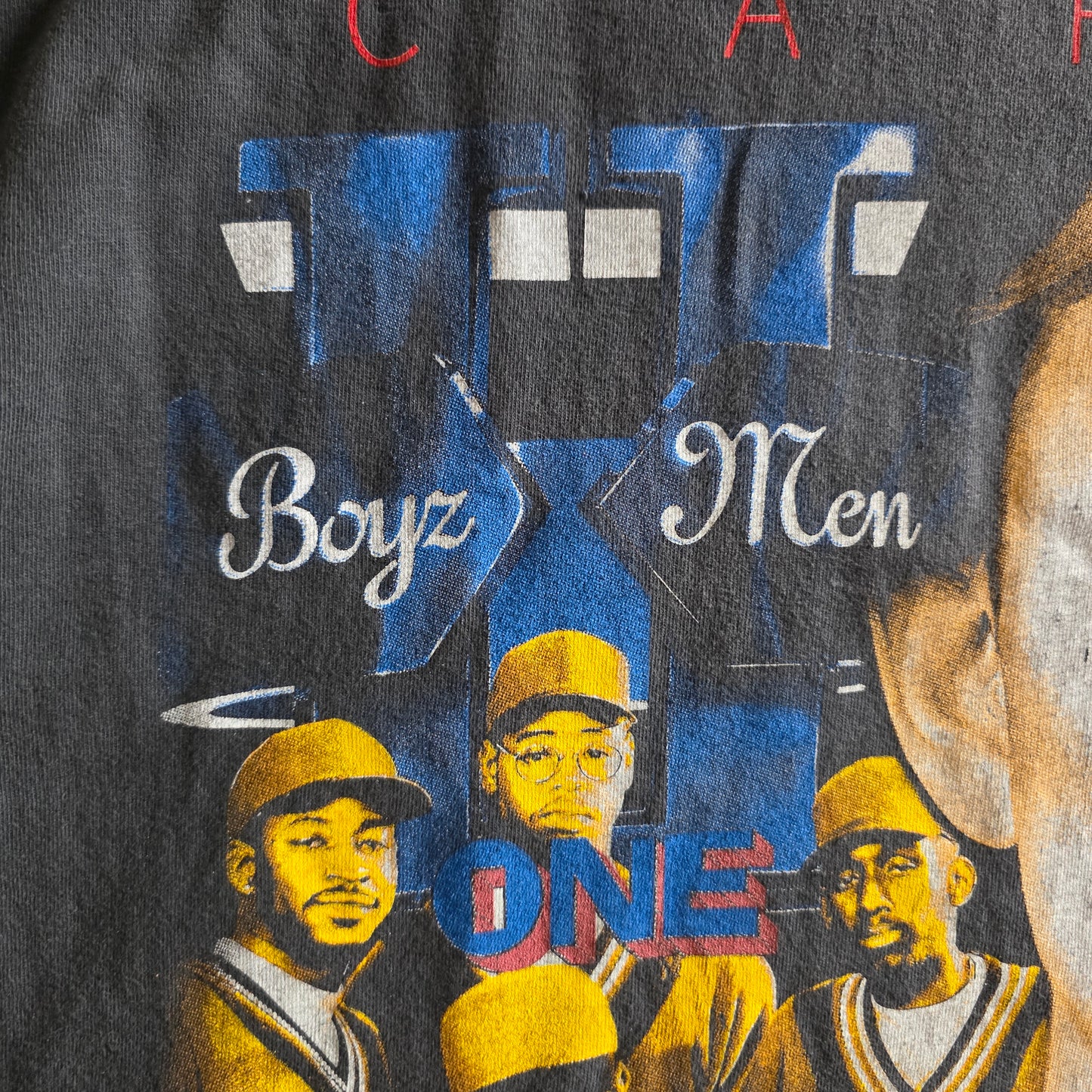 Mariah Carey Boyz II Men One Sweet Day Double-sided Tshirt XL Faded Black