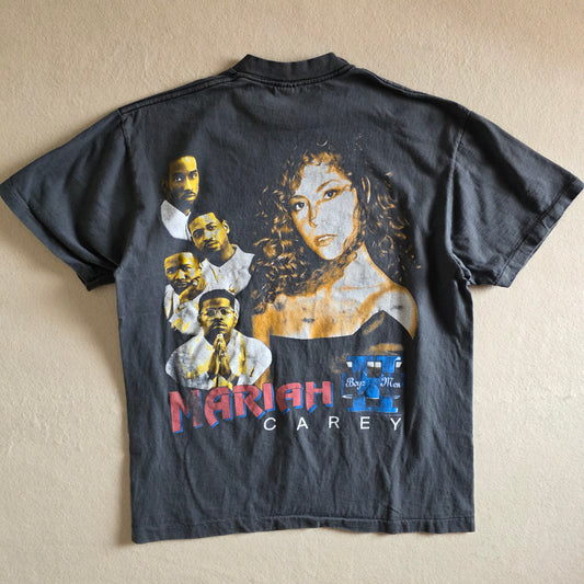 Mariah Carey Boyz II Men One Sweet Day Double-sided Tshirt L Faded Black
