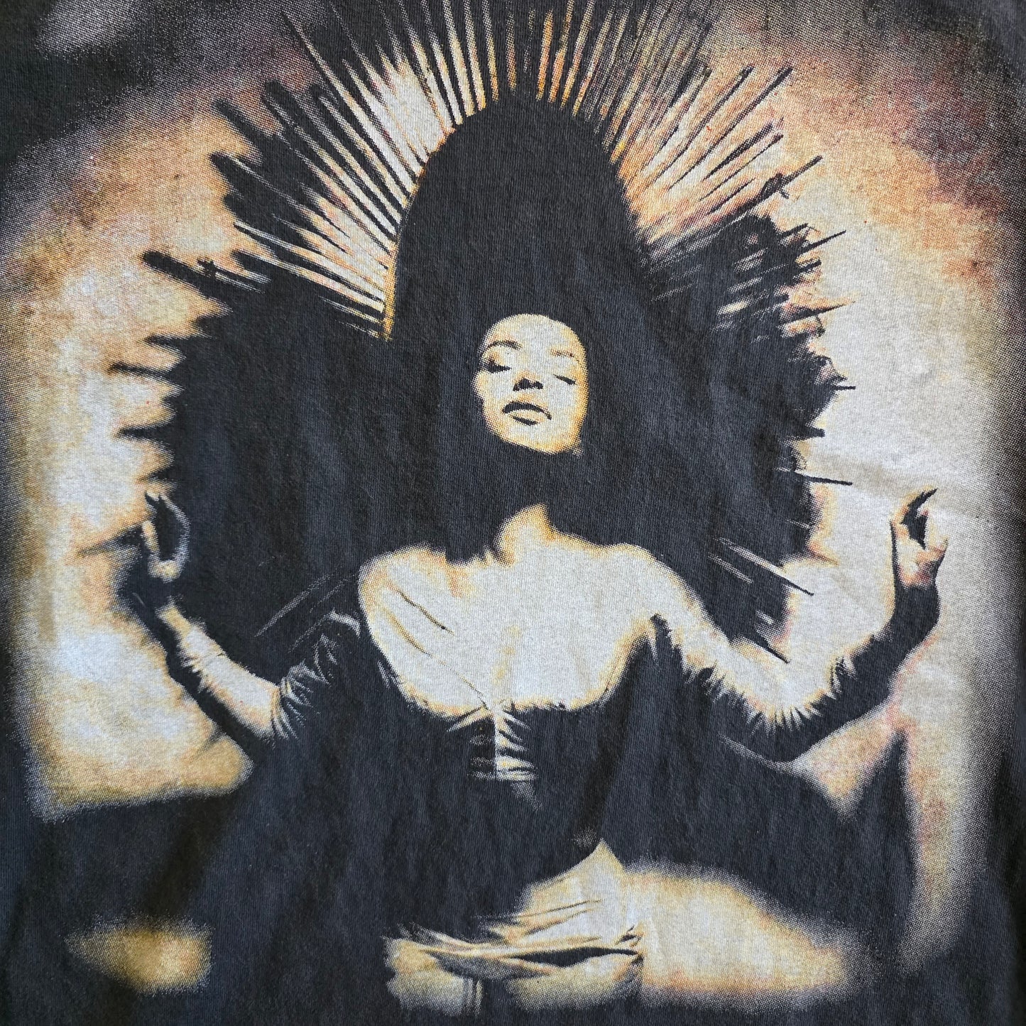 Sade Summer Deluxe Enzyme-washed Graphic Tee Tshirt XL Faded Black