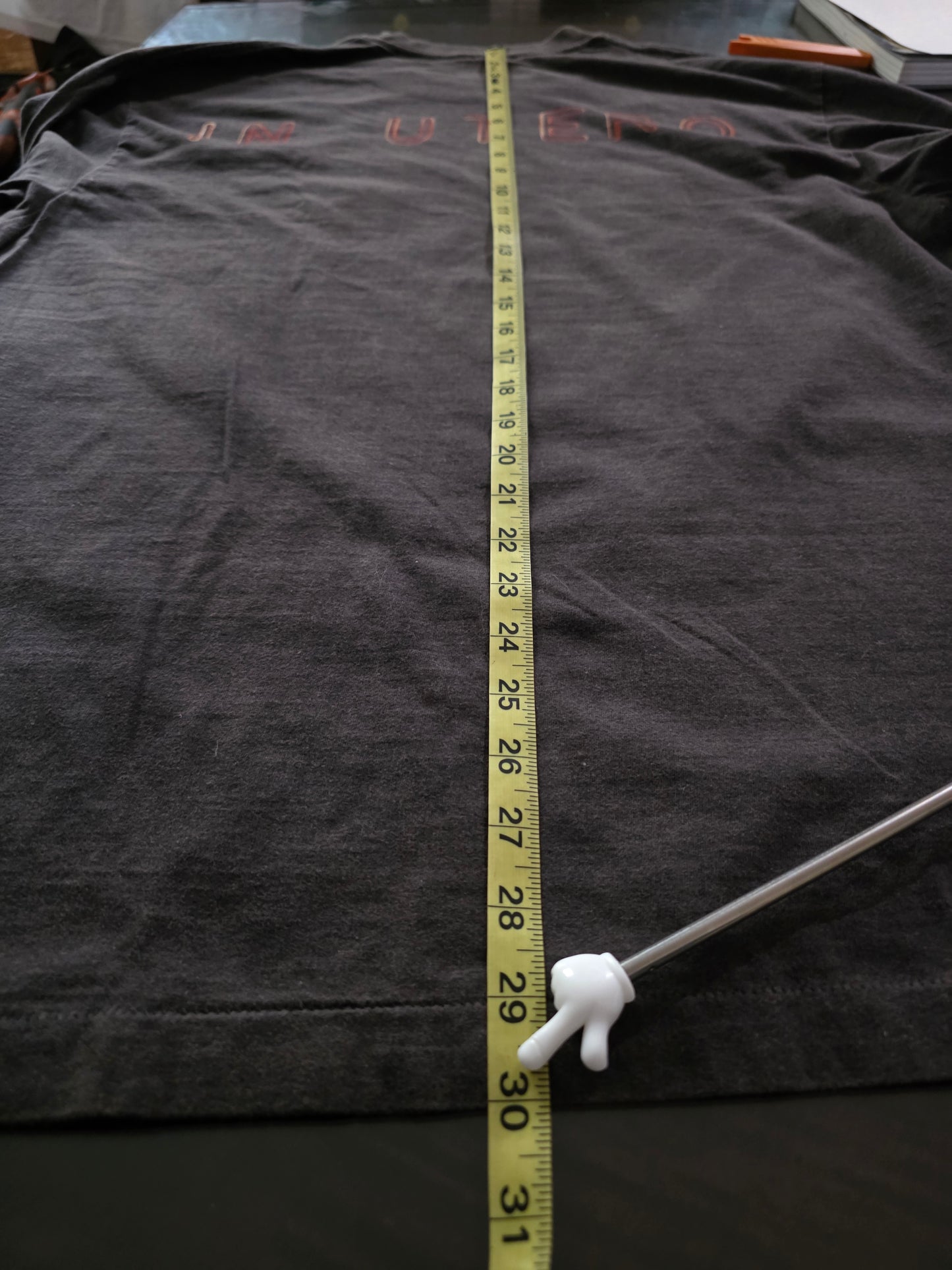 Nirvana In Utero 4 Sided Print Long Sleeve Tee Tshirt Faded Out XL