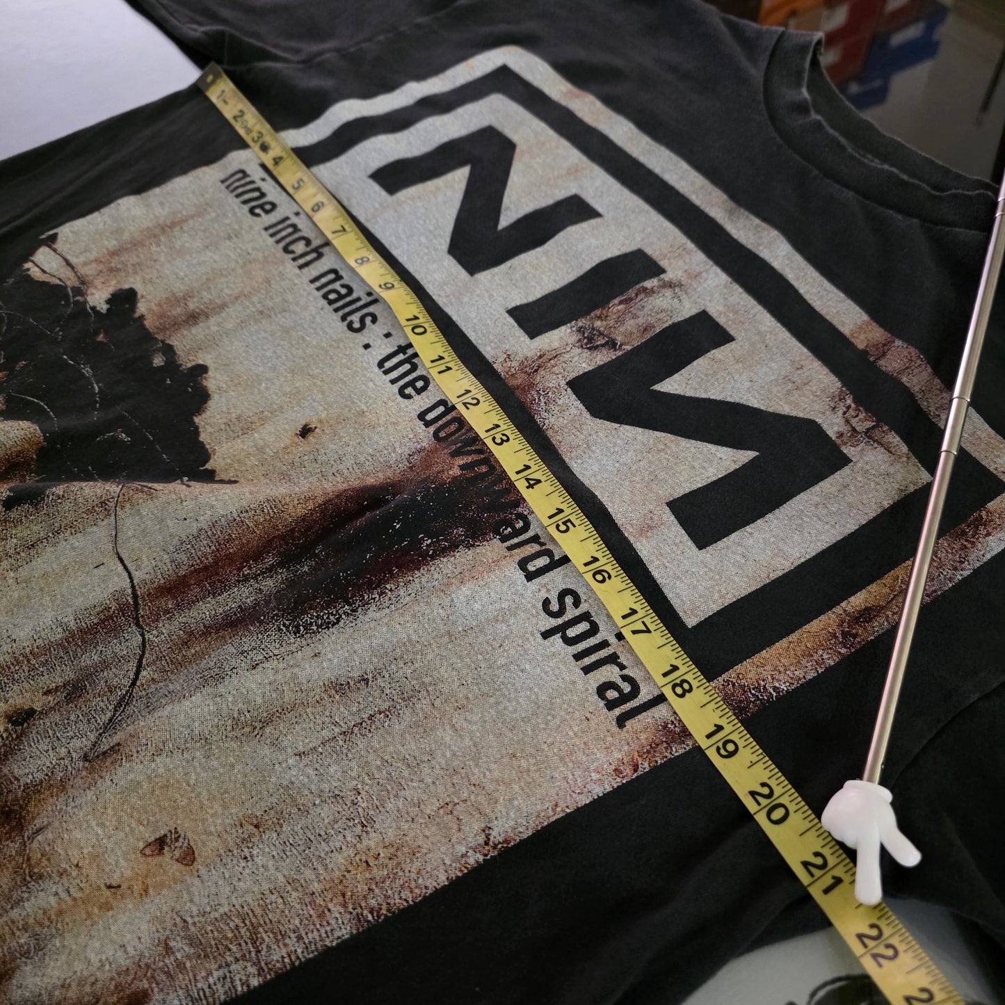 Nine Inch Nails The Downward Spiral 4-sided Print Long Sleeve Tshirt Faded Large
