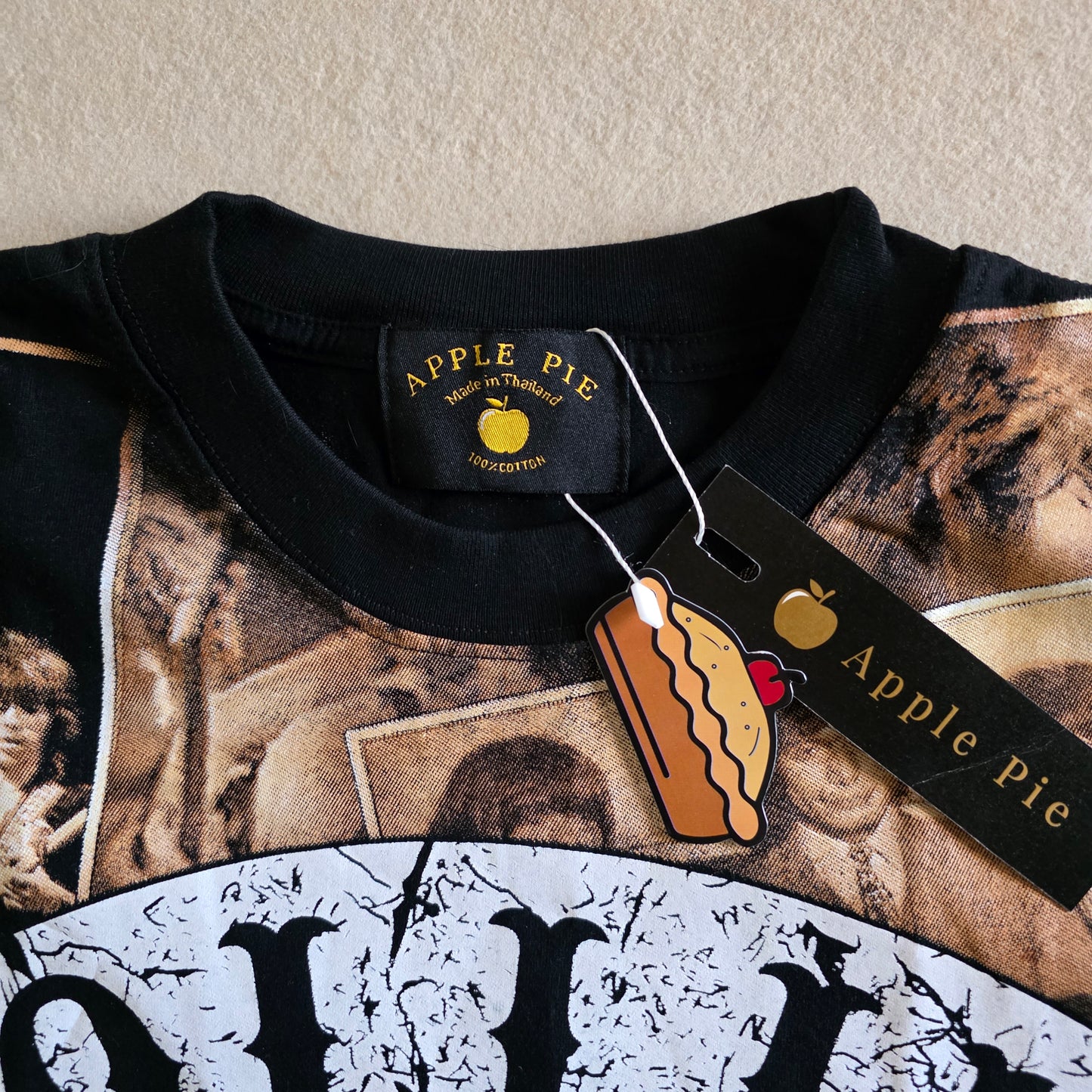 Rolling Stones Overprint All Over Print Graphic Tee Tshirt Large