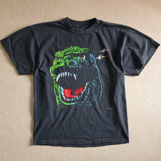 Godzilla Double-sided Print Tee Tshirt L Large Faded Black