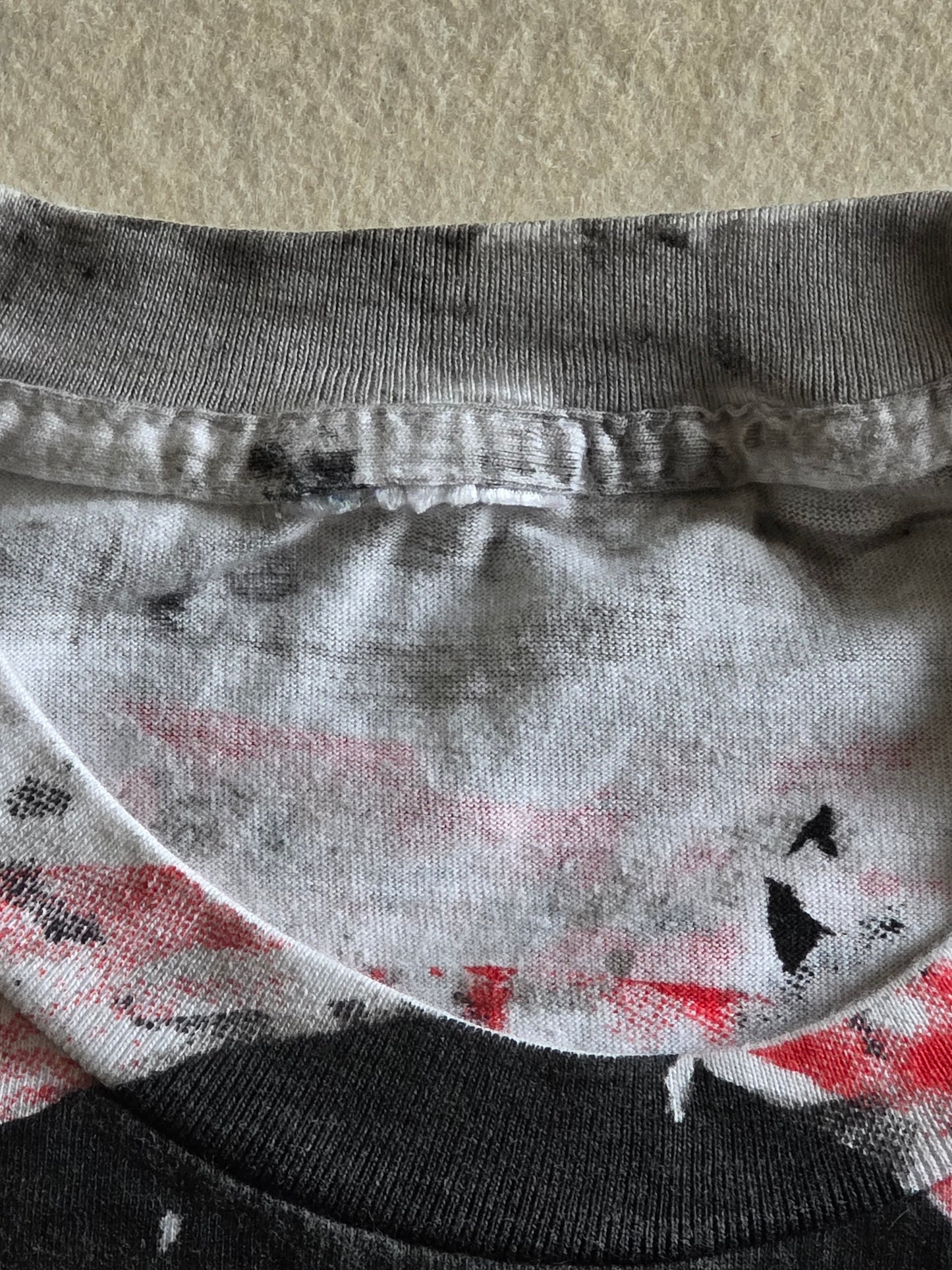 Custom Geronimo Upcycled Overprint All Over Print Tee Tshirt L Reprint