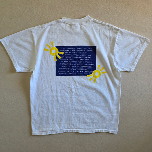 Butthole Surfers 90's Style Tour Graphic Tee Tshirt L Washed White