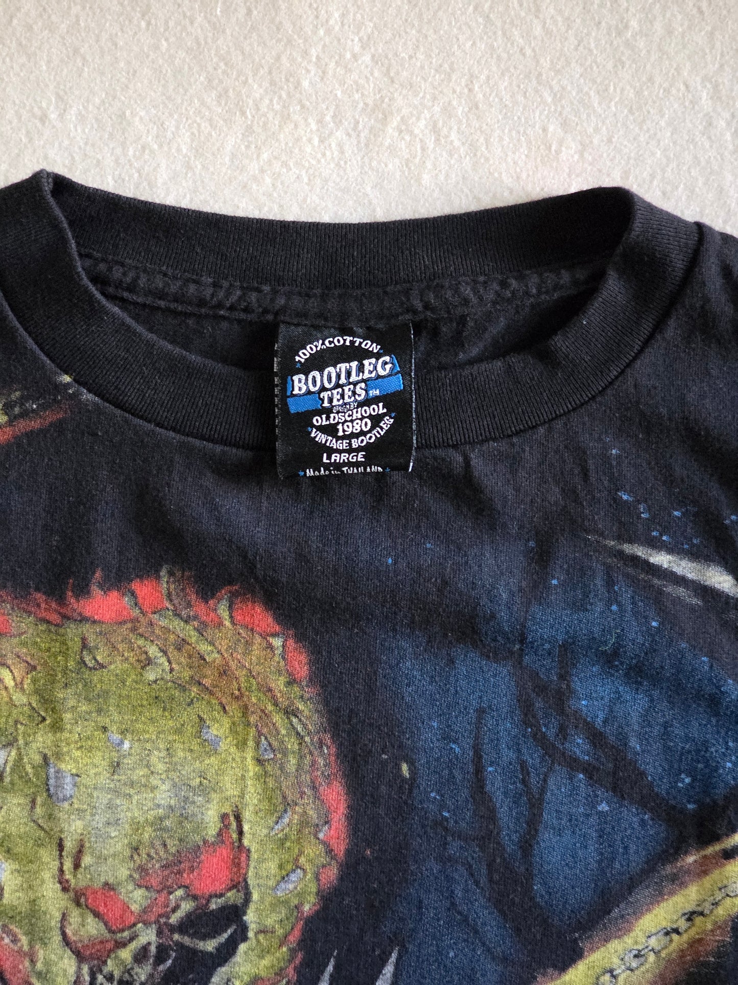 Ghost Rider All Over Print Overprint Print Tee Tshirt L Large