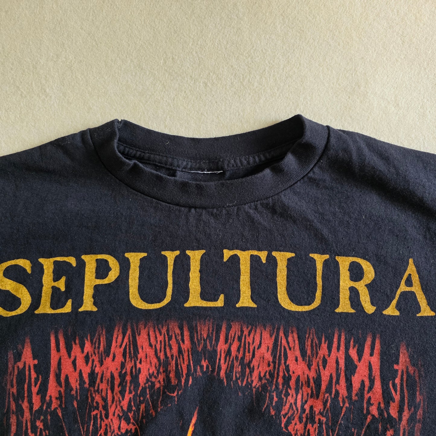 Sepultura Bloody Roots Vintage-Style Graphic Double-sided Tee XL Black