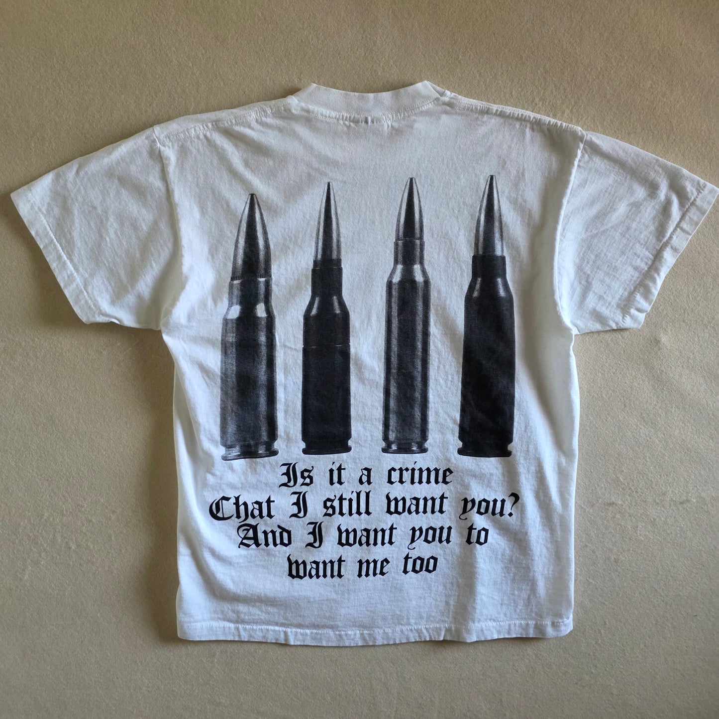 Sade Is It A Crime Double-sided  Tshirt Washed White